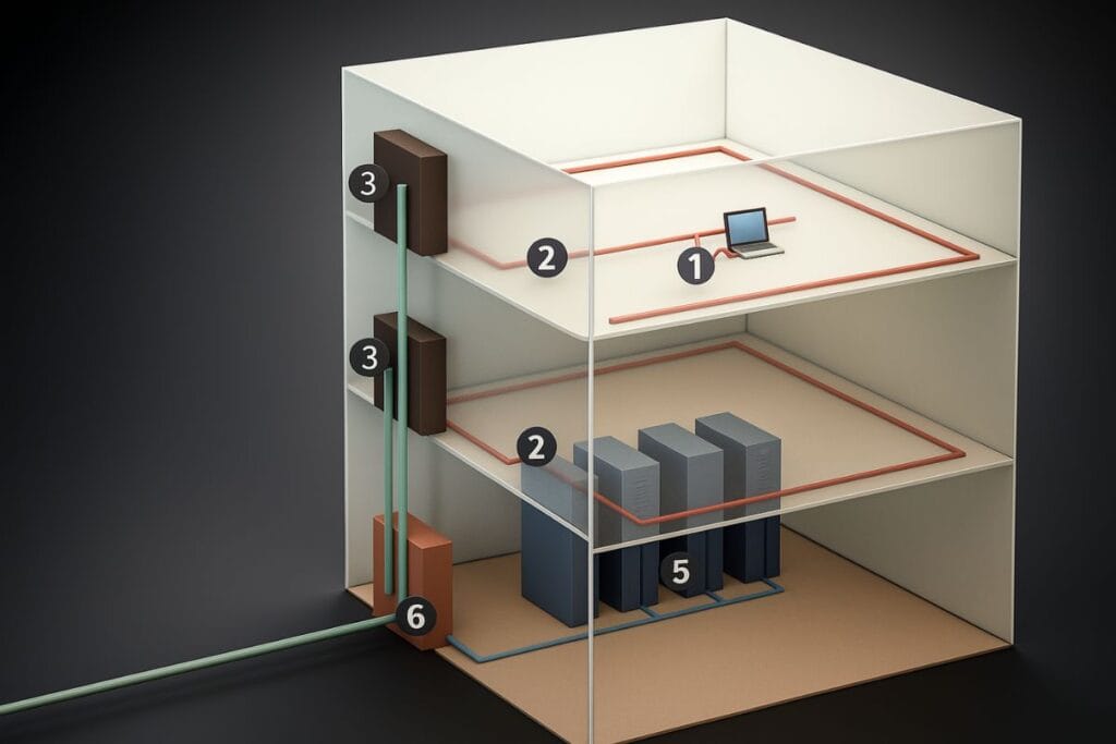 diseño de cableado vertical